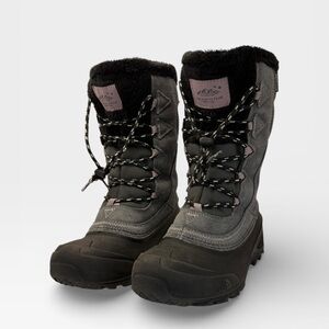 The North Face Youth Waterproof Black and Gray Winter Boots US 4
